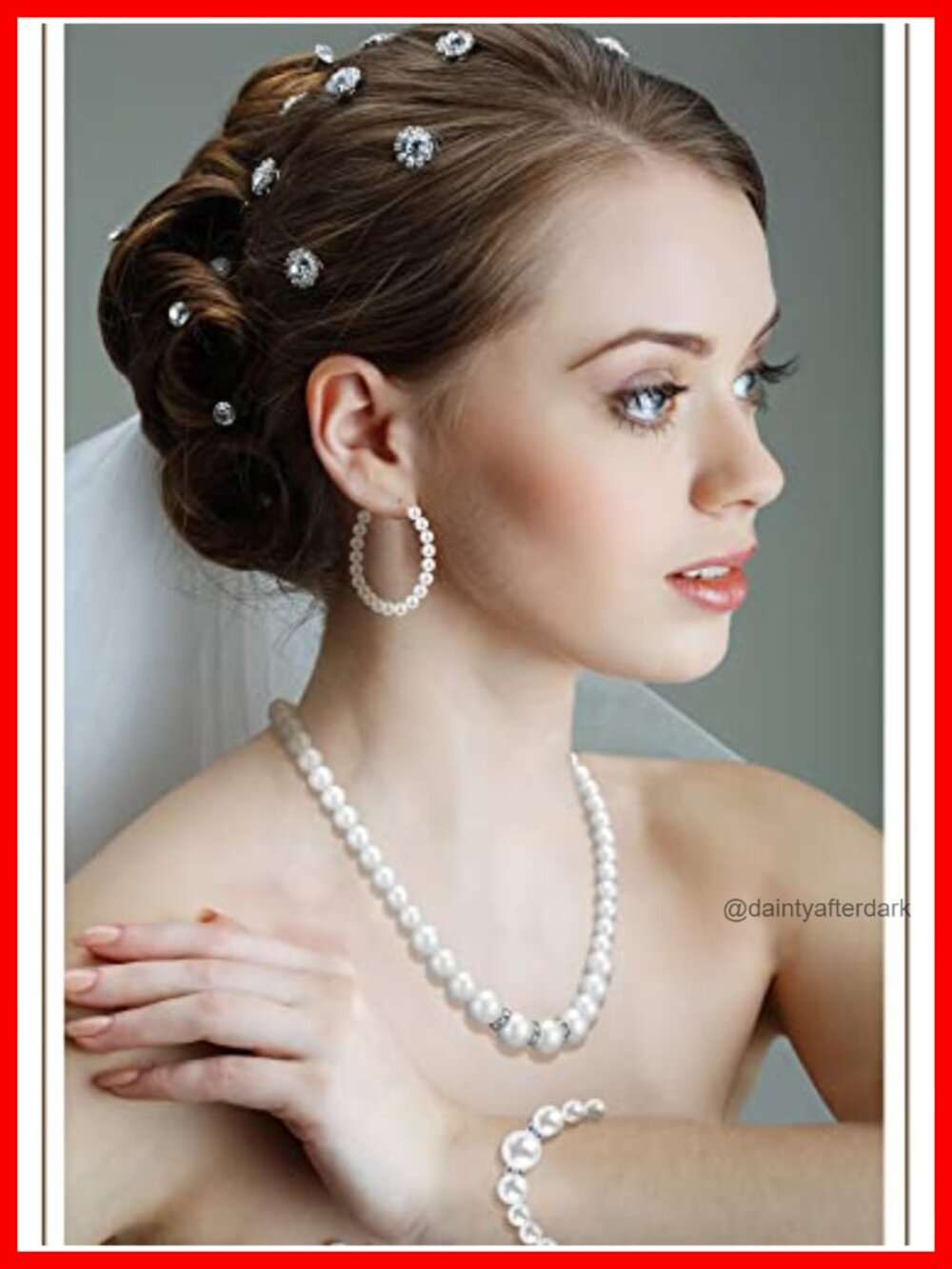 Faux Pearl Necklace and Earring Set with Bracelet - 8 Piece Jewelry Set for - Picture 3 of 6